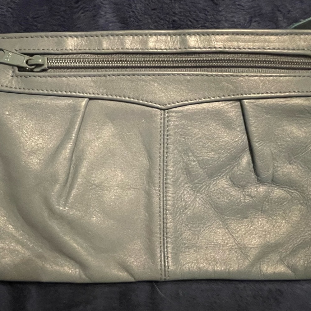 Antonia Blue Genuine Leather Clutch